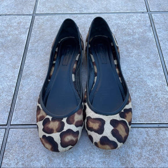 Celine Leopard Ponyhair Flats - Picture 1 of 11
